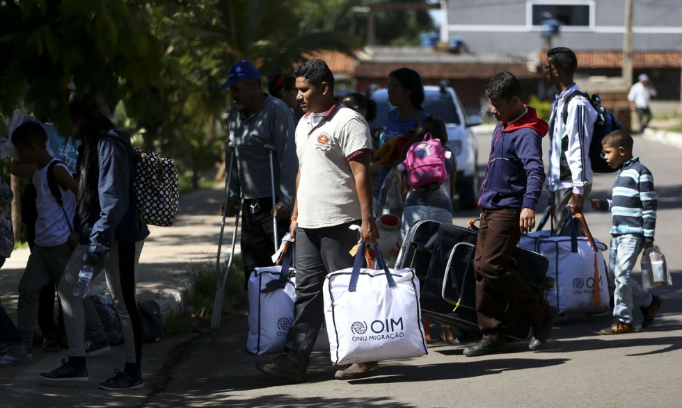 Imigrantes venezuelanos entrando no Brasil. | Foto: Marcelo Camargo/Agência Brasil