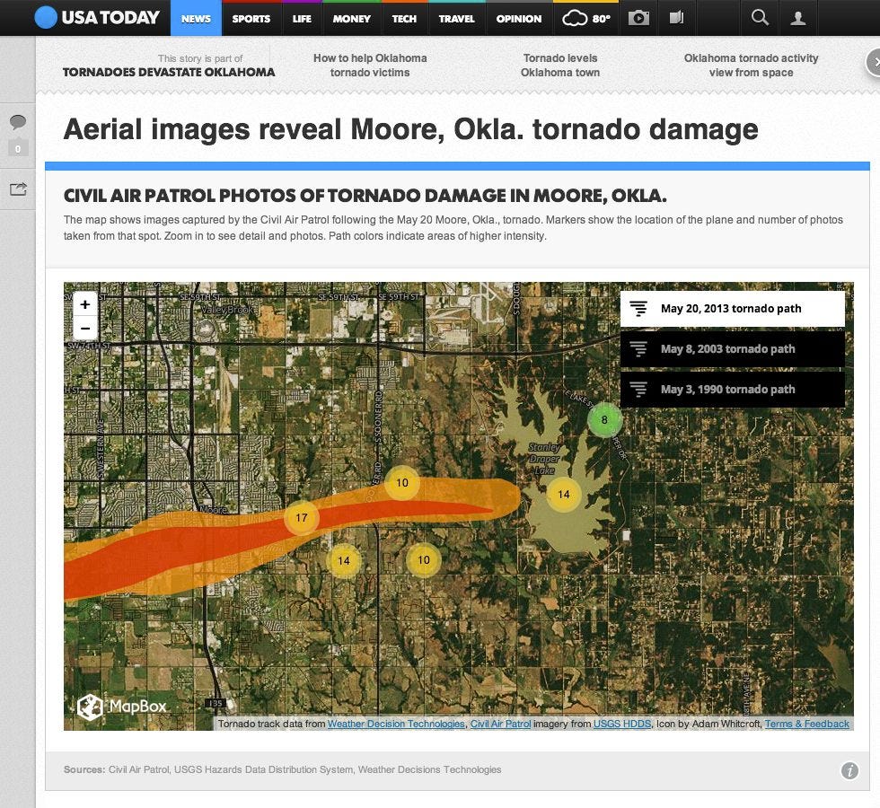 moore tornado path