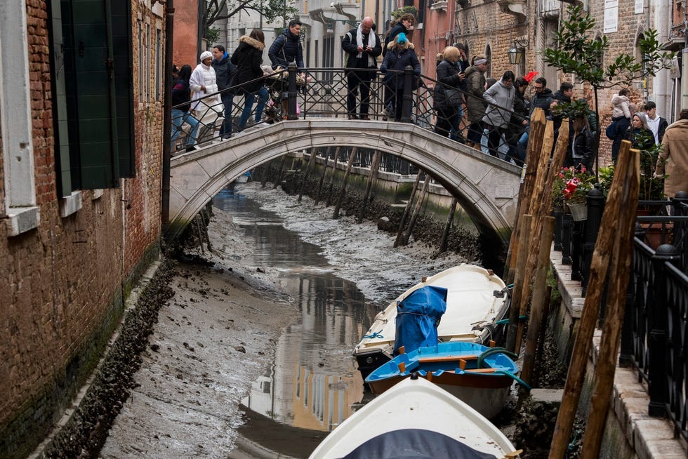 Alarming images show Venice’s famous canals running dry by Faisal