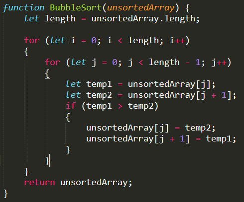 Bubble sort algorithm in javascript - LearnersBucket