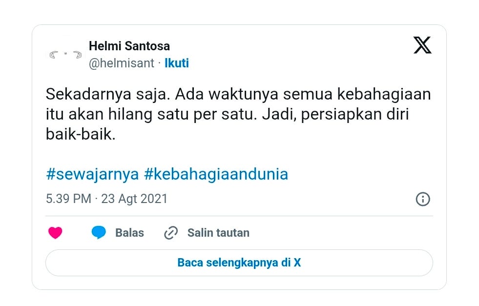 Mewaspadai Kebahagiaan, Demi Kebahagiaan yang Lebih Bermakna