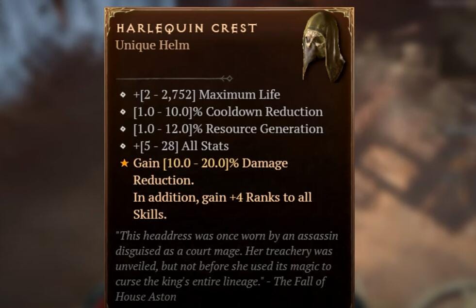 Diablo 4 The Complete Guide to Acquiring The Harlequin Crest