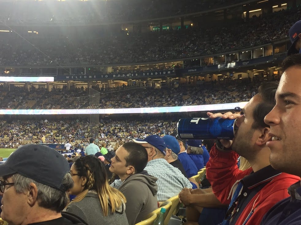 Taking in Cubs at Dodgers. August 27, 2016.