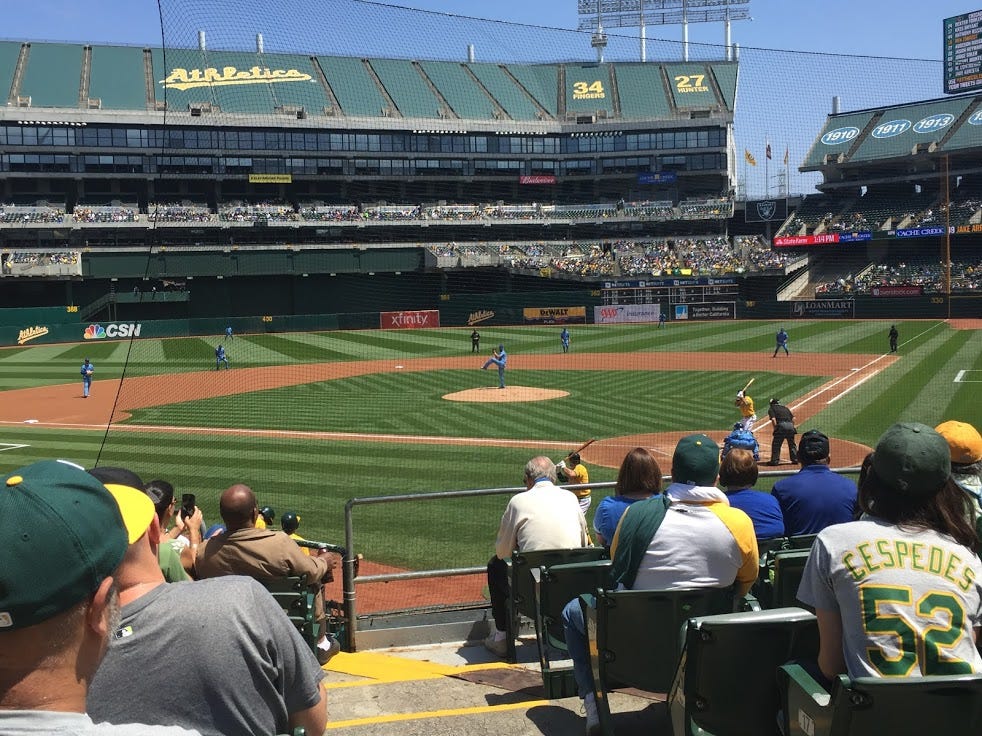 Cubs at Athletics. August 6, 2016.