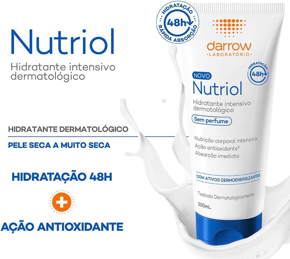 Nutriol Hidratante Intensivo Dermatológico. sem perfume, Darrow — 200ml,  Darrow, 200ml - igpromo - Medium