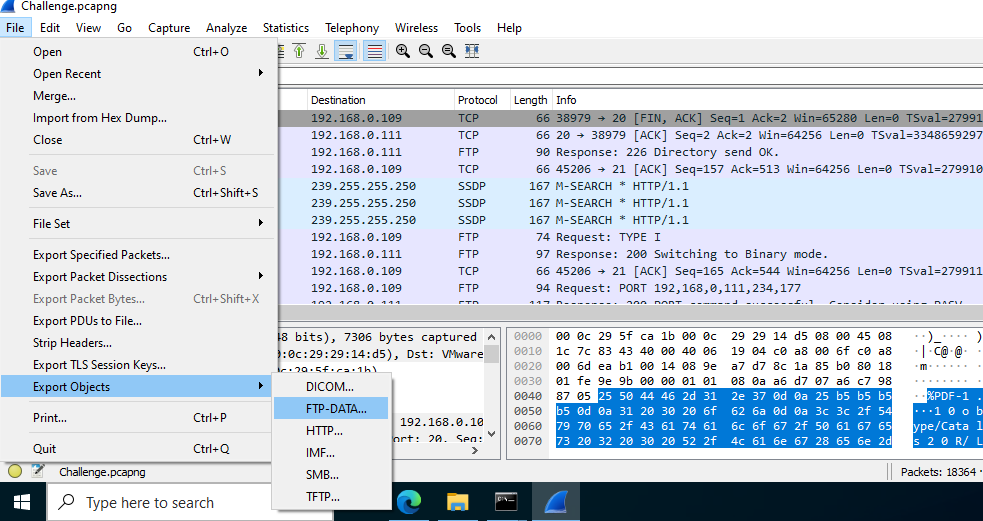 Capturing Unknown Flag using Wireshark (From 18000+ packets) by Abdul
