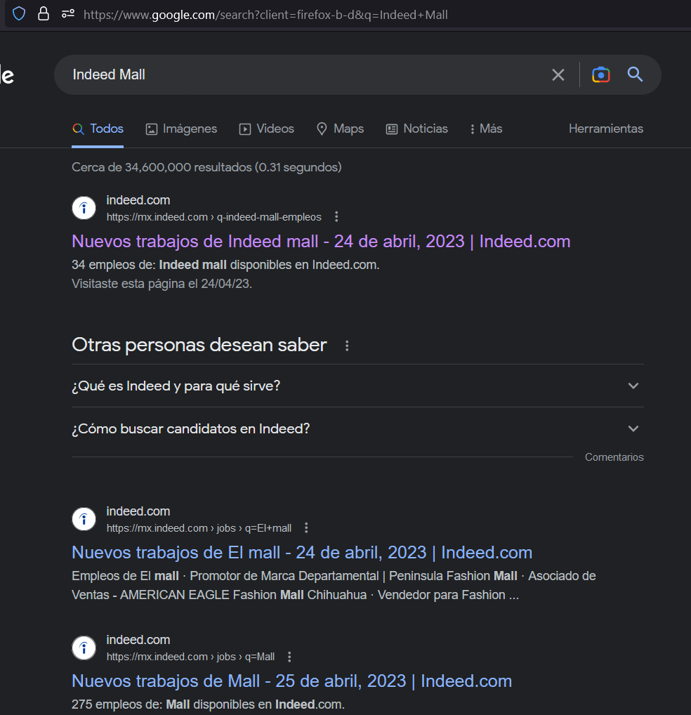 Búsqueda en Google.