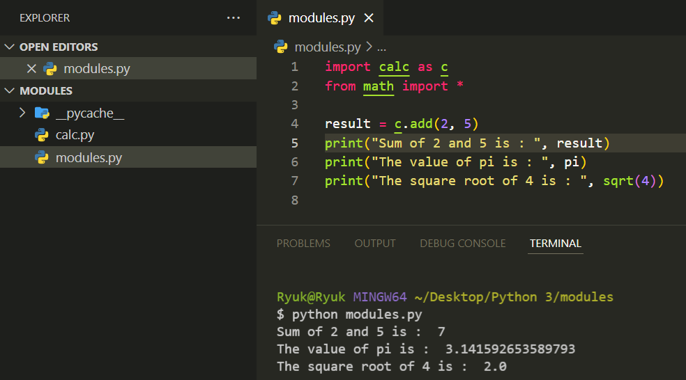 Modules in python. A module allows you to logically… | by Mr Ryuk | Medium