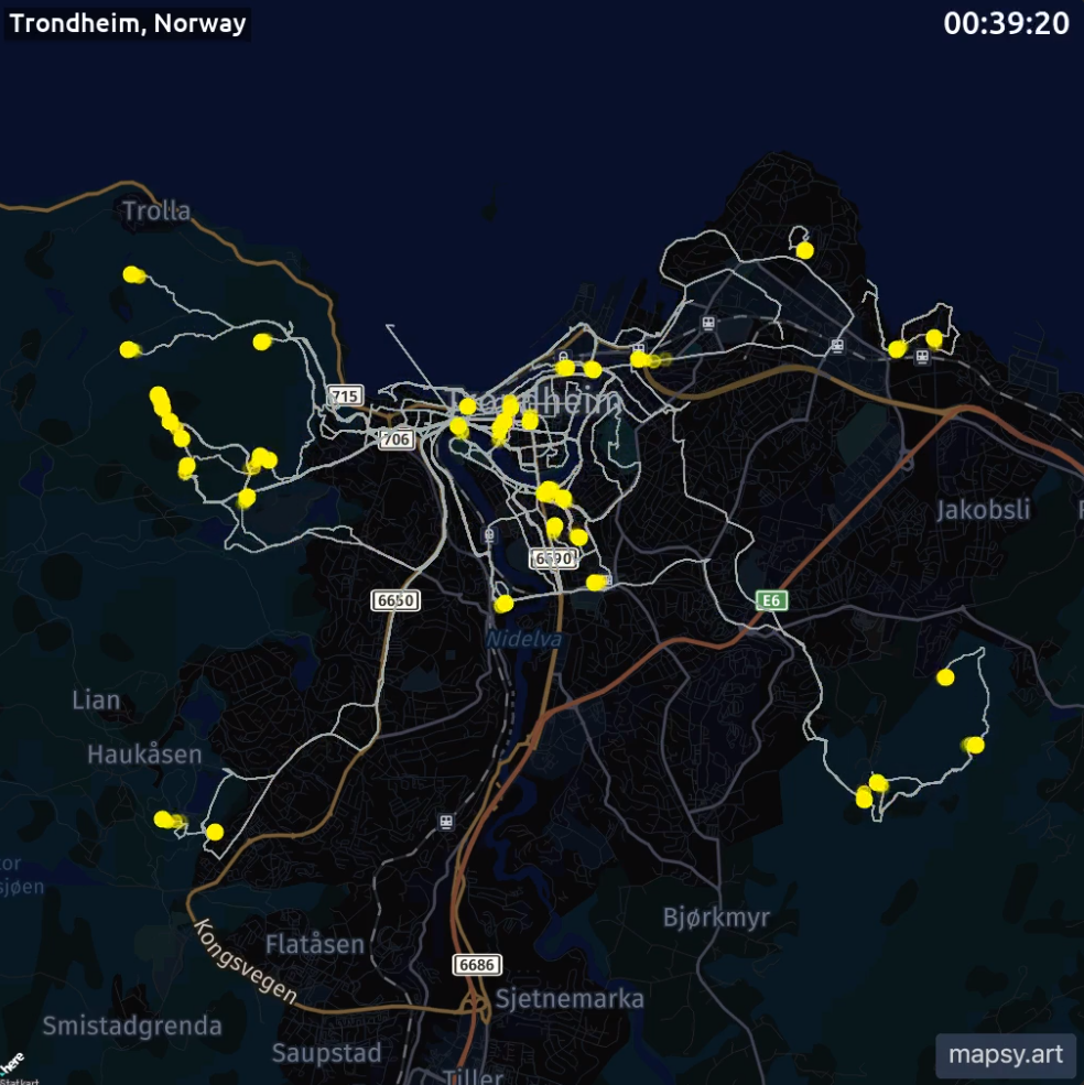 Garmin Activities Visualized in Animated Maps A Small Treat for Garmin