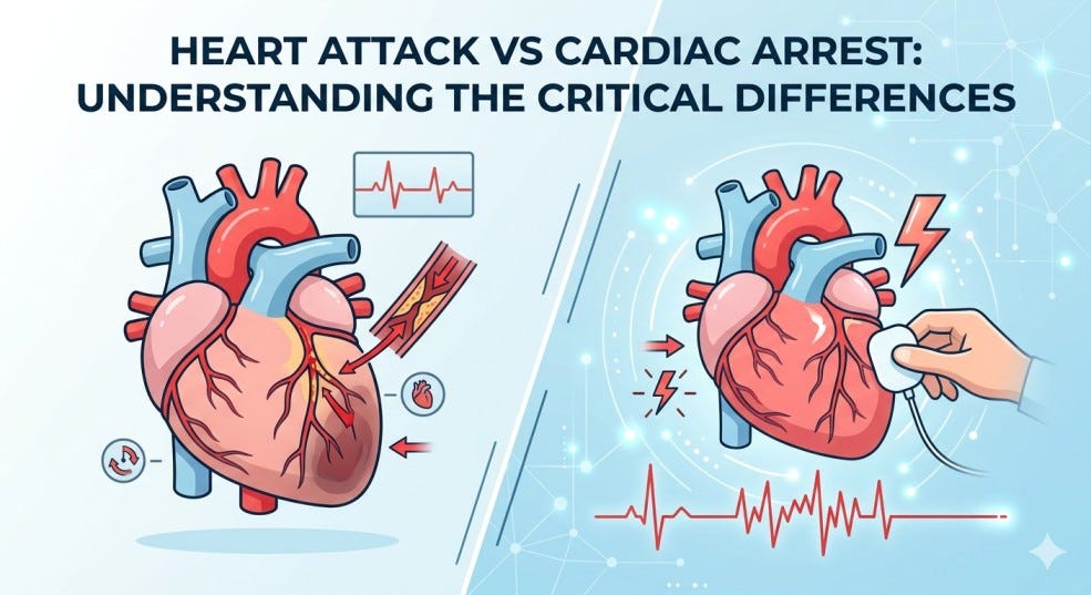 Heart Attack vs Cardiac Arrest: Understanding the Critical Differences