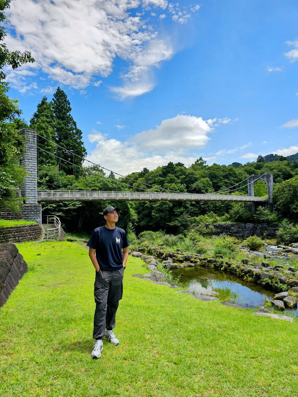 บรรยากาศบริเวณสะพานข้ามแม่น้ำ Daiya