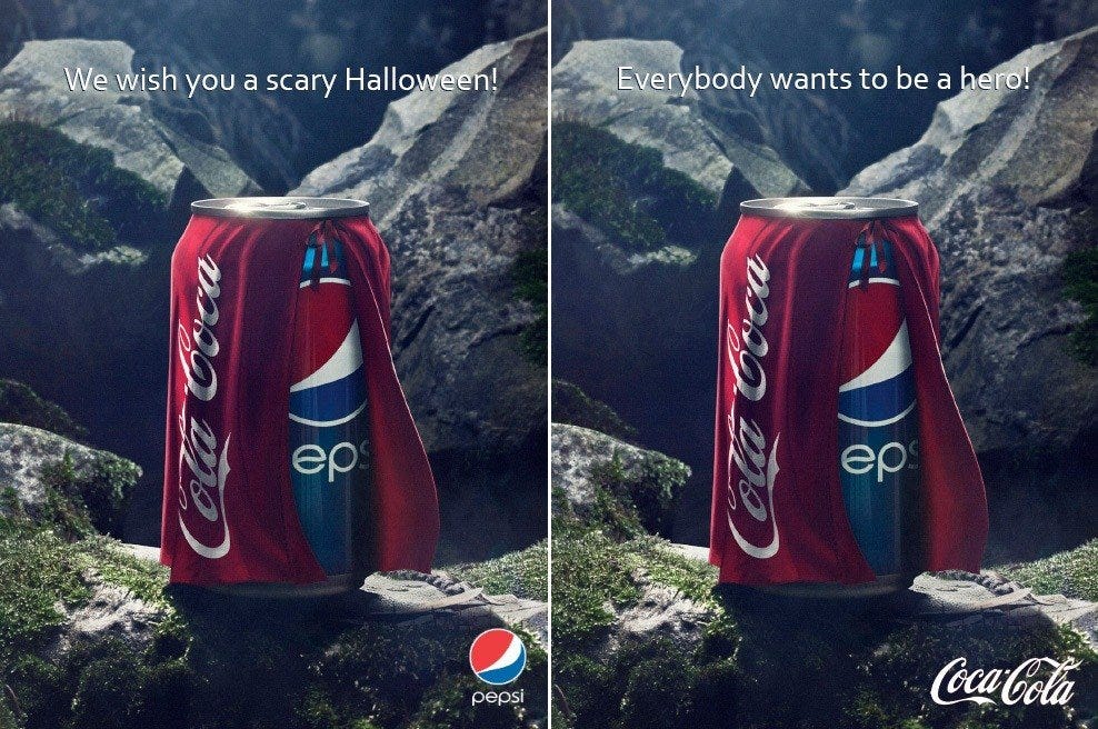 coke and pepsi ads