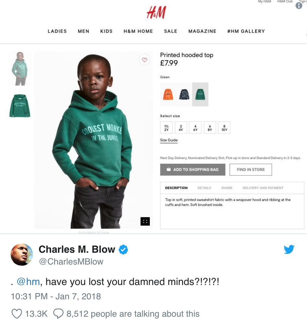 H&M stores destroyed over controversial 'coolest monkey' hoodie