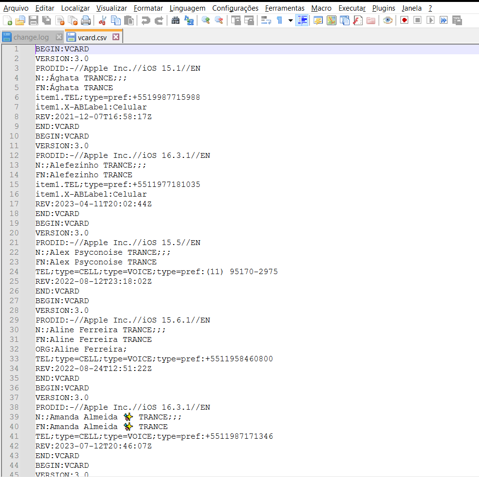 vCard iCloud — Encoding in Excel (for DJ Mkt Campaign) by Arthur