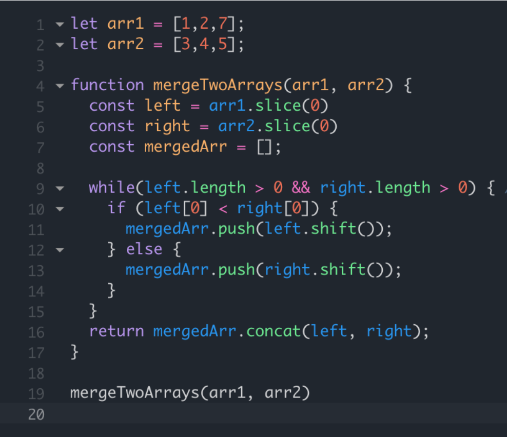 Merging two sorted arrays. At some point, you will be given the… | by ...