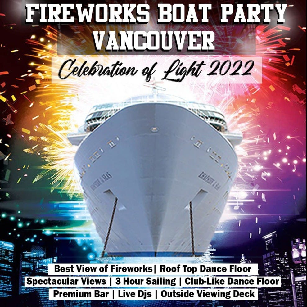 Fireworks Boat Party Vancouver Celebration of Light 2022 Ticketgateway Canada Medium