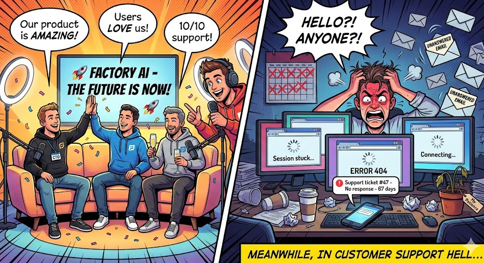 Support from hell, or how I call it: Talking with Factory.ai / Droid