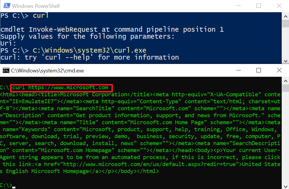 The Windows Process Journey — “curl.exe” (cURL executable) | by Shlomi  Boutnaru, Ph.D. | Medium