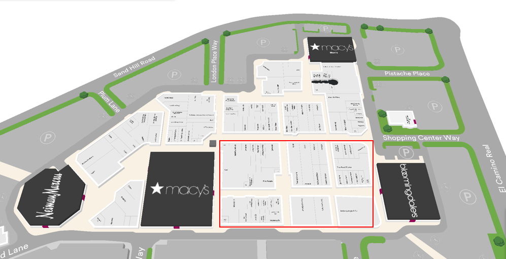 Stanford Shopping Center Map