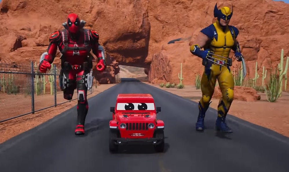 Deadpool, Wolverine & Hero Cars vs Thanos’s City Destruction | Cars