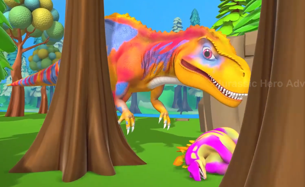 Giant Dinosaur Clash: Spinosaurus & Dinosaurs vs Color T-Rex — Jurassic ...