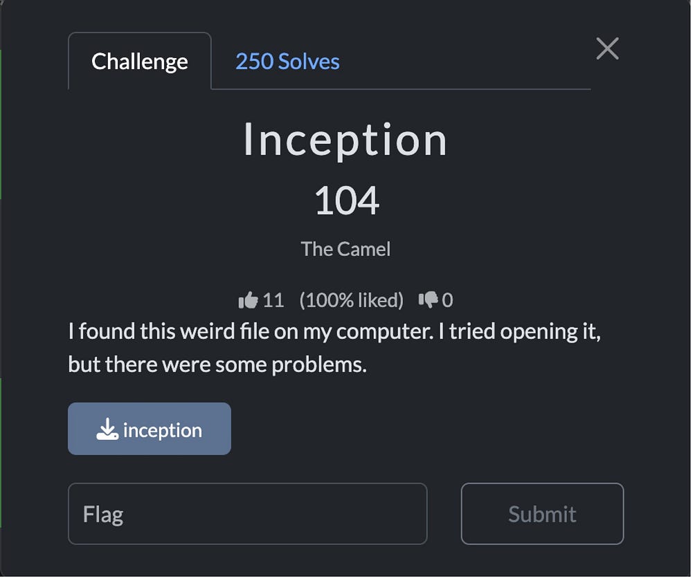 Zip File Inception BYUCTF - MISC: “Inception” Write-up | by Anishamudani | May, 2026 | Medium