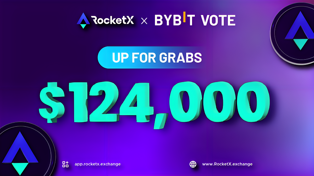 Vote for RocketX ($RVF) on ByBit & Share $124,000 Giveaway! 3 iPhone Pro 15 up for grabs!