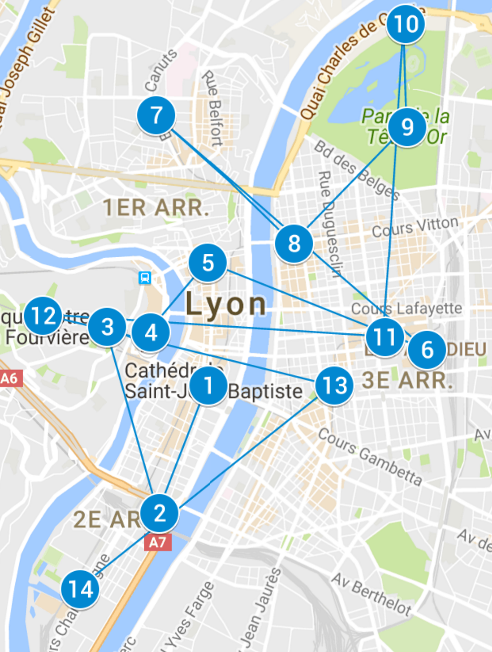 Sommaire et trajet de notre guide | by Le Guide de Lyon | Medium